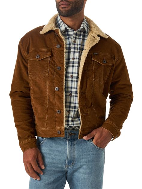 wrangler men's sherpa lined denim jacket|wrangler sherpa lined corduroy jacket.